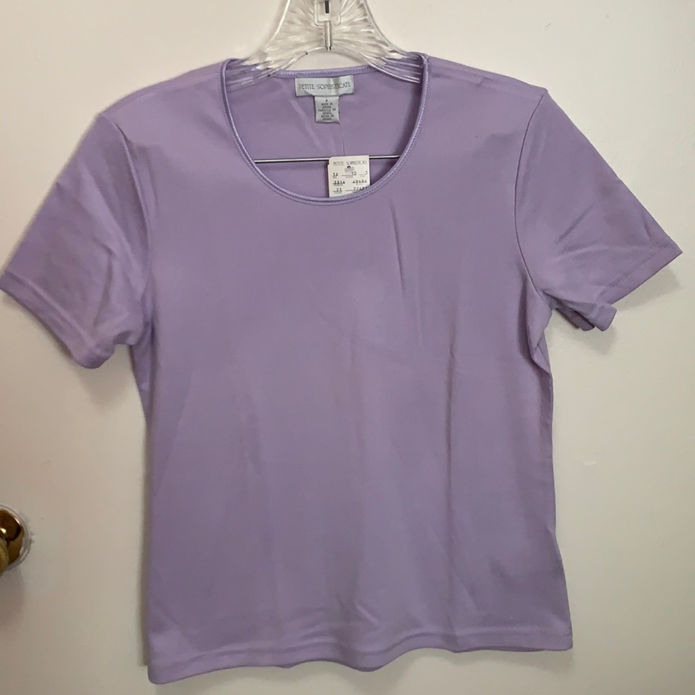 Lavender Short Sleeve Blouse
